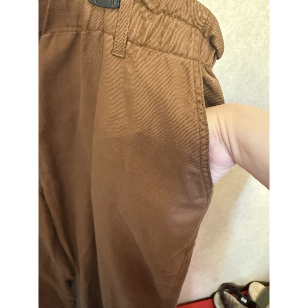 GAP Womens Brown Paperbag Waist Cotton Straight Leg Pants Size XL High Rise - Picture 5 of 13